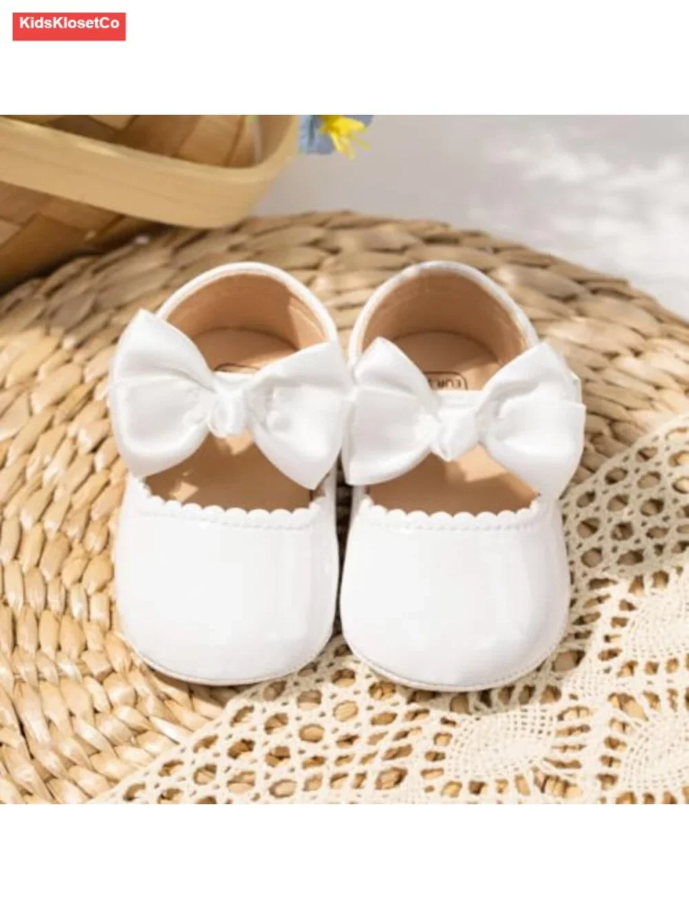 Infant Baby Girls Mary Jane Flats Non-Slip Soft Sole Prewalker Princess Dress
